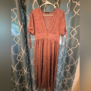 Midi Shein Burgundy Dress
